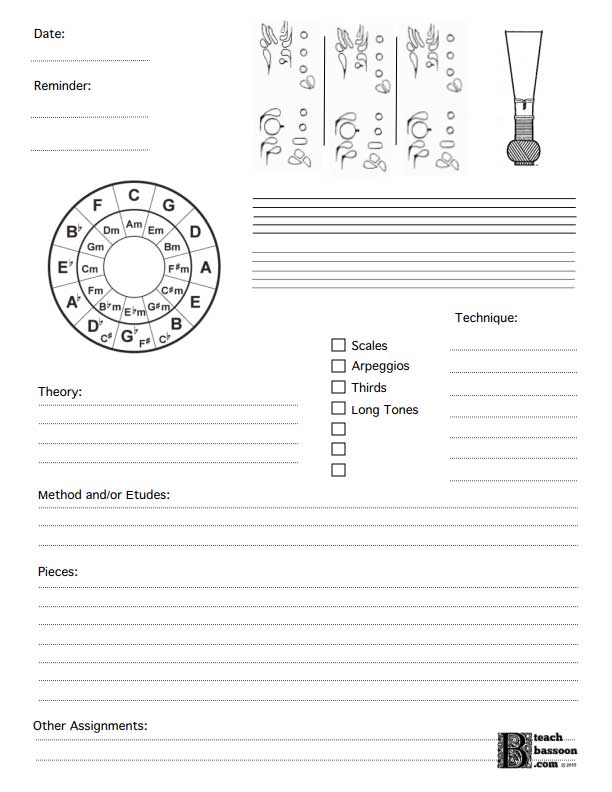 free bassoon assignment sheet download