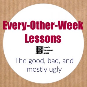 every-other-week music lessons - advice for teachers