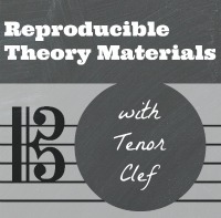 theory materials with tenor clef
